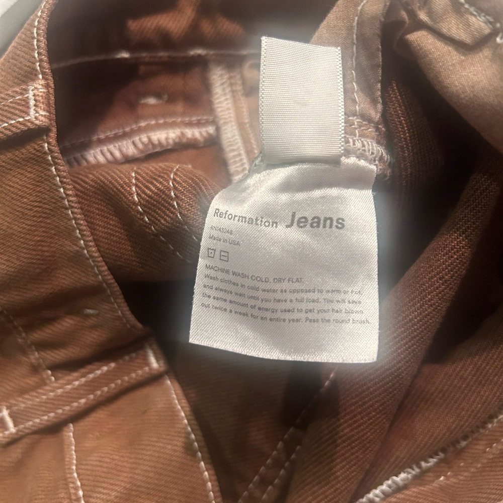 Reformation Brown Straight Leg Jeans - Picture 11 of 16